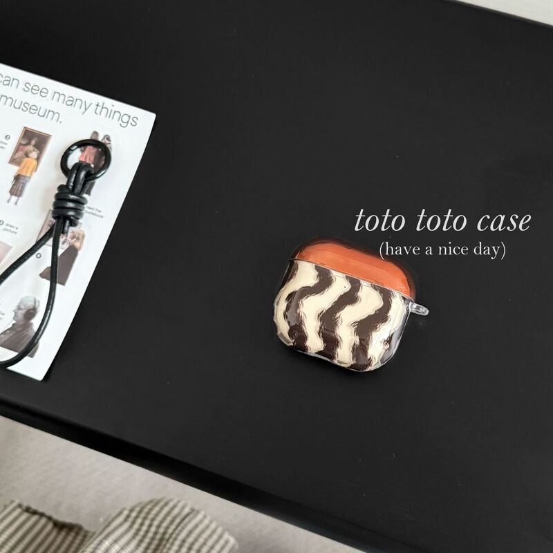 Ins濃いカレー色のぼかし波紋はAirPods3/4世代アップルヘッドフォンのソフトケース保護カバーPro2女を適用します。|undefined