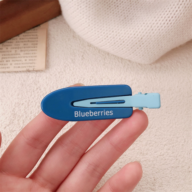 Dulces y lindos clips para el cabello sin marcas de fresa coreana para mujeres, clips laterales para la frente, clips para el cabello de alto nivel, clips para el cabello