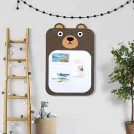 动物卡通毛毡板墙贴照片墙儿童房简约装饰软木板幼儿园立体展示板