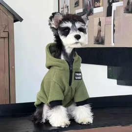 小型犬狗狗衣服雪纳瑞泰迪博美冬季保暖衣服宠物加厚加绒潮牌卫衣