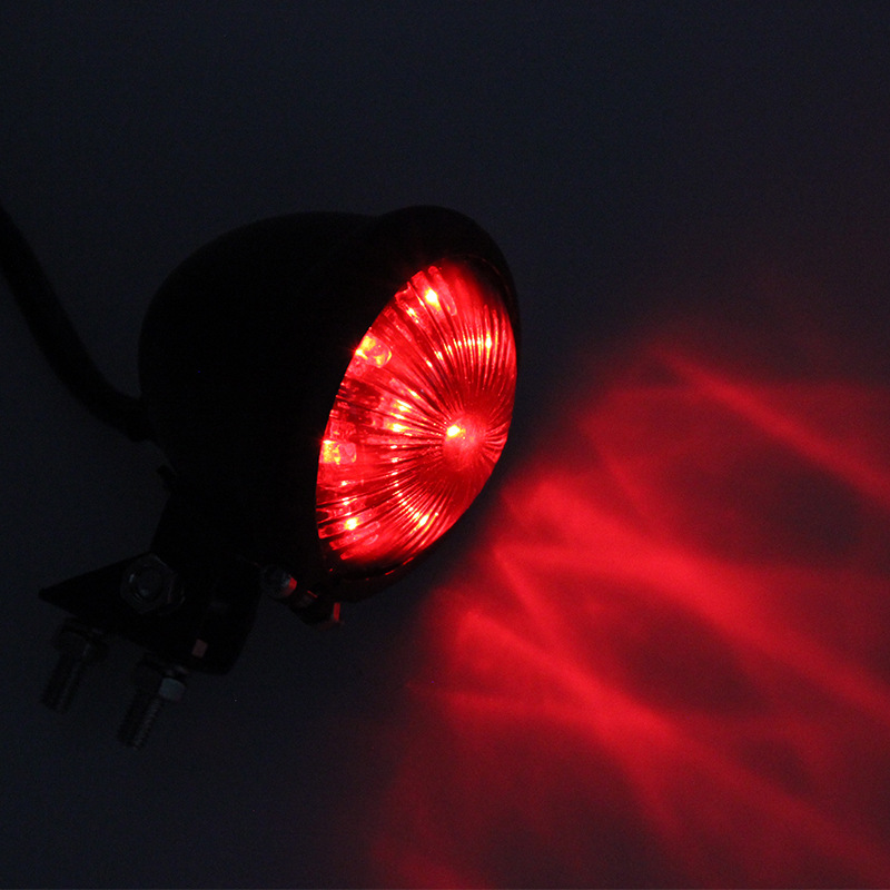 Motocicleta modificada LED freno luz trasera de señal de la lámpara retro LED pequeña luz trasera redonda adecuado para Harley luz trasera