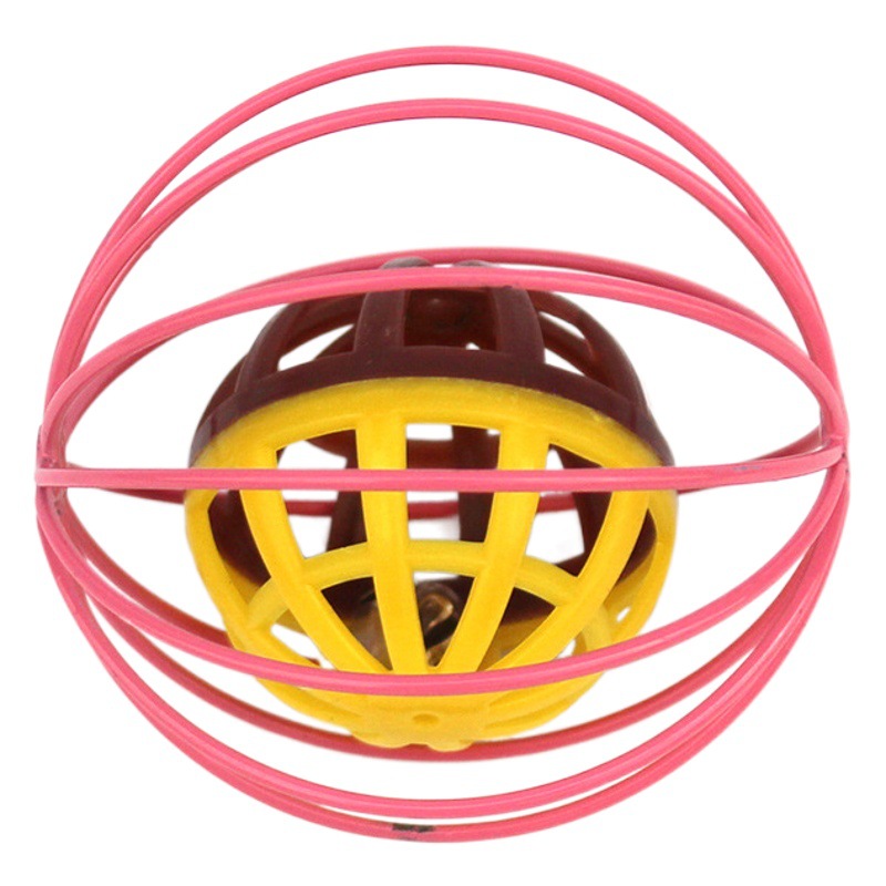 Jaula bola gato juguete Bell Ball auto-Hola juguete gato rascarse bola divertido gato bola interactiva mascota Bola de juguete