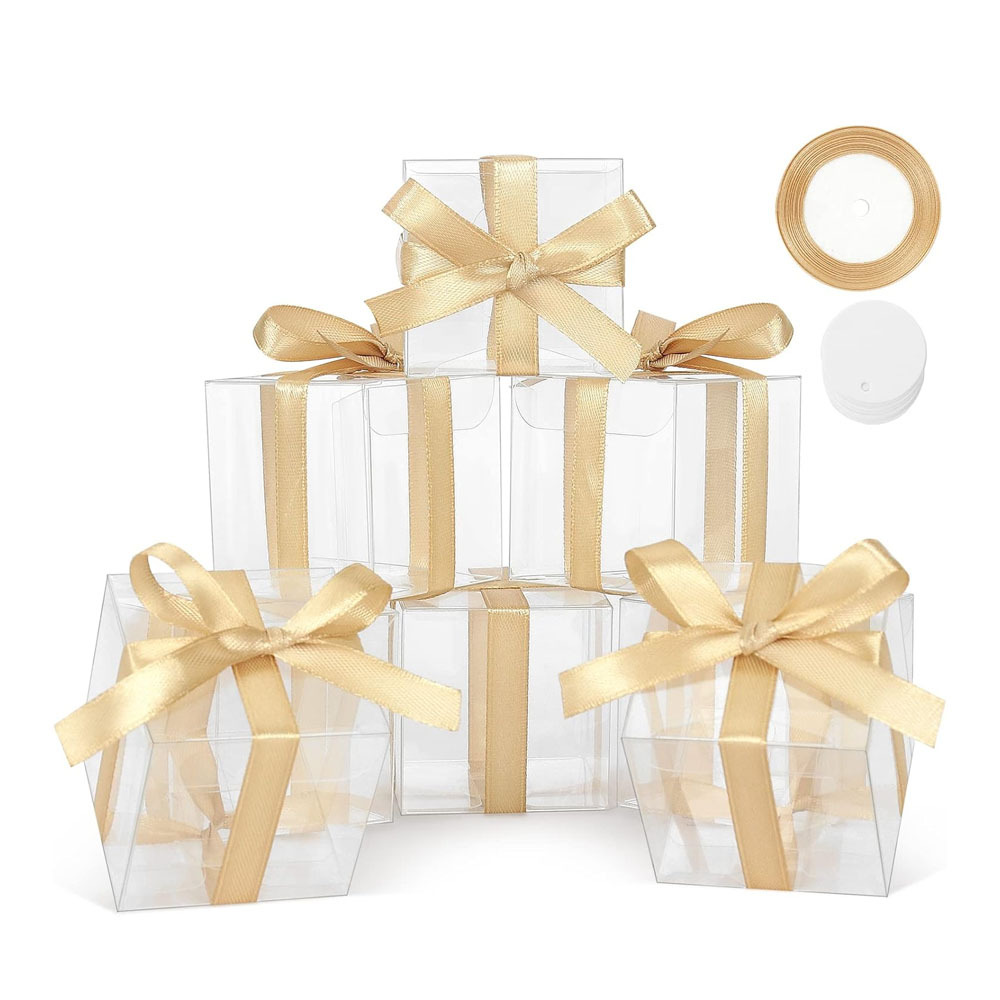 亚马逊热销现货透明礼品盒迷你塑料立方体糖果巧克力马卡龙包装盒