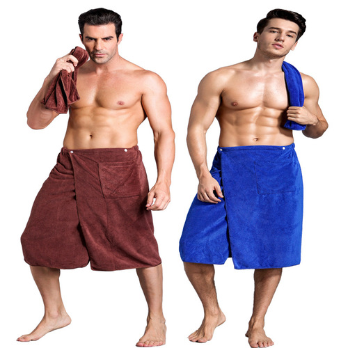 Men's Versatile Changeable Bath Towel Summer  Special for Men Wrapping Scarf Home Use Large Bath Robe Water Absorbent Quick Dry Non Shedding