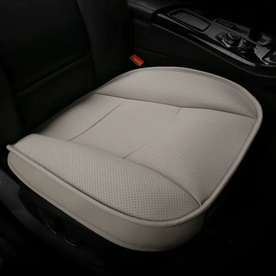 PU car seat cover four-door SUV seat cushion single seat without backrest leather cover protective seat cover four seasons universal cushion (Seat cushion, seat cover) - gray-constant-temperature-leather-full-punch-front-single-piece