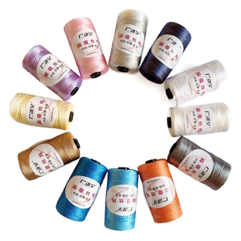 Крючок для обуви с плоским ремнем DIY ручная тканая обувь шляпа от солнца яркая шелковая линия Ледяной шелк ширина линии полая линия шерстяная обувь материал