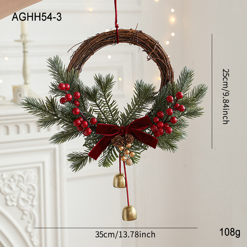 Nuevo cross-border de navidad corallas de caña arco de arco de arroz de fruta roja puerta colgante ventana de Navidad decoración colgante