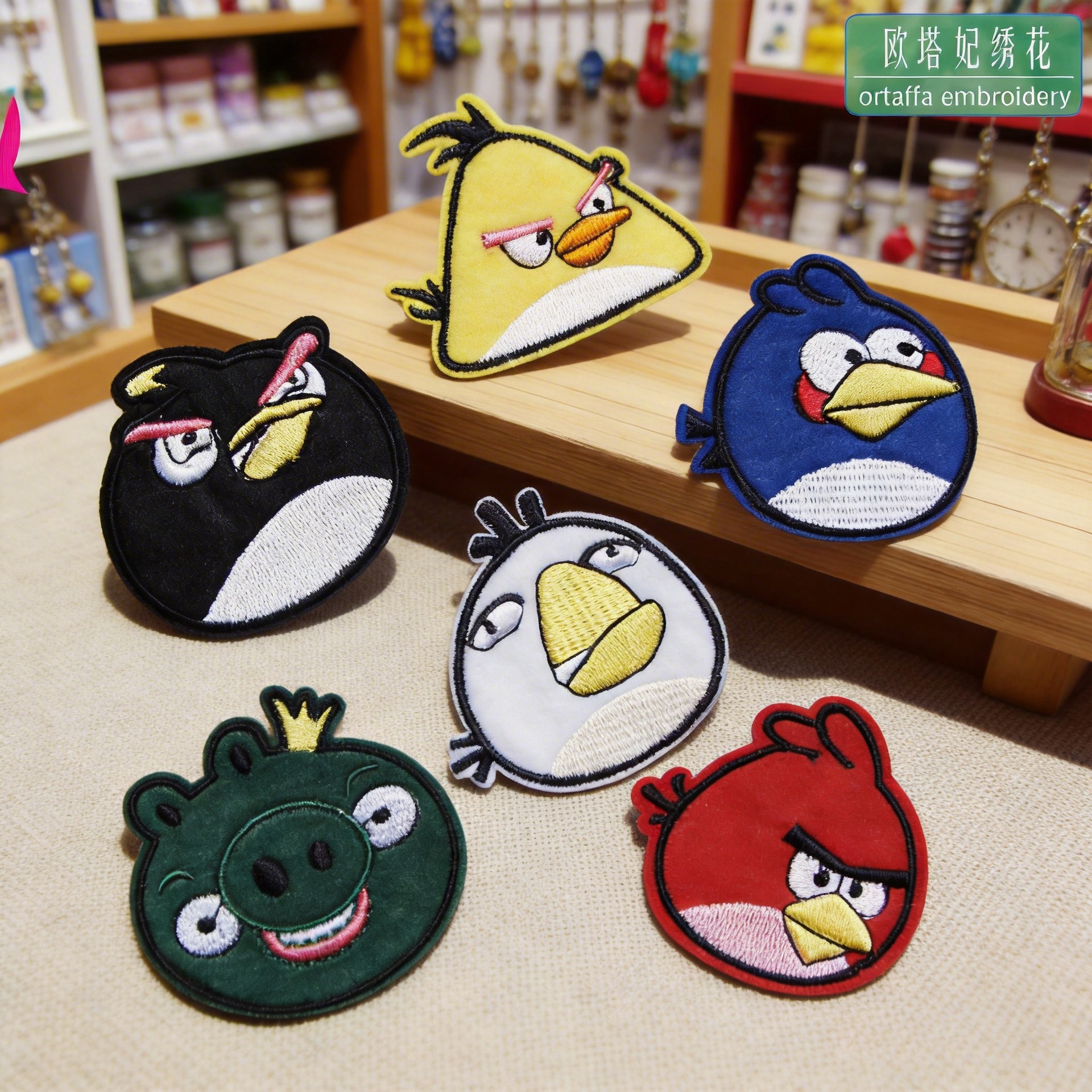 小鸟布贴绣花贴DIY补丁贴外贸衣服贴熨烫贴服装辅料动漫刺绣贴厂