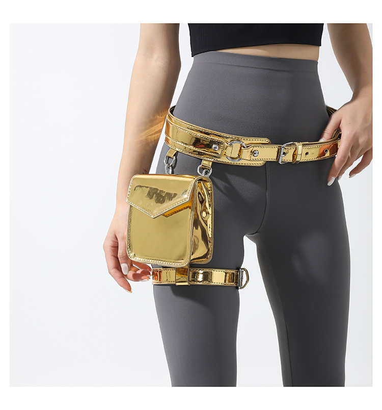 Women's Mini Pu Leather Solid Color Streetwear Magnetic Buckle Fanny Pack display picture 7