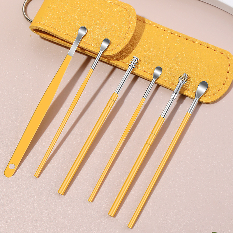 Ear Scoop Set, Ear Stick Wholesale 6-Piece Set, Stainless Steel Ear Picking Tools, Special Ear Picking Artifact, Full Set of Tools