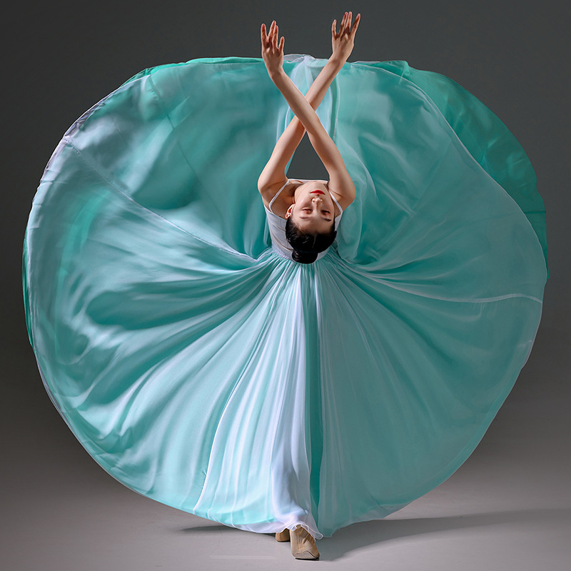 Classical dance big skirt performance clothing dresses double -layer…