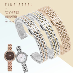 スポット卸売り6036はマニ時計バンドの歯口中実ステンレス製の金属腕時計チェーン付き女性10mmを適用している