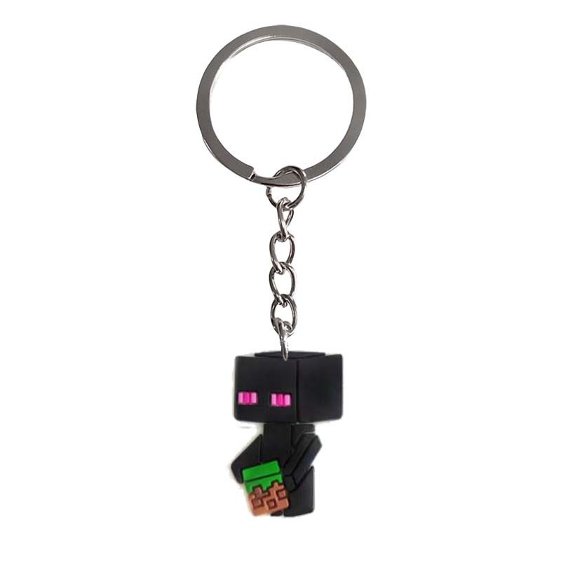 Minecraft キーホルダーシリーズ漫画アクセサリー PVC ソフトラバーキーホルダーバッグペンダント小さなスクールバッグキーホルダー|undefined