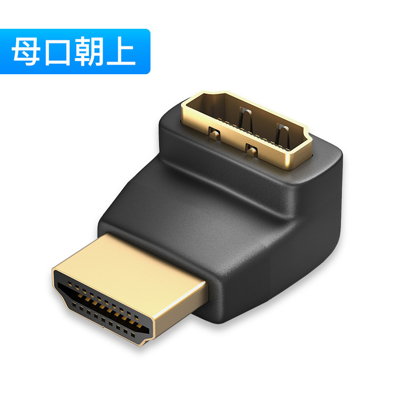 Weixun hdmi adaptador codo ángulo recto 90 grados macho a hembra cable de extensión ángulo de flexión 4K curva hdmi línea HD 2.0