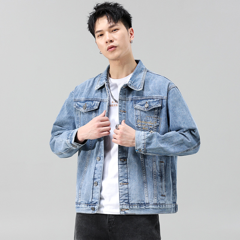 Cowboy boys in spring autumn, Korean version, cool and versatile workwear for men, trendy brand men's jacket_voghion.com
