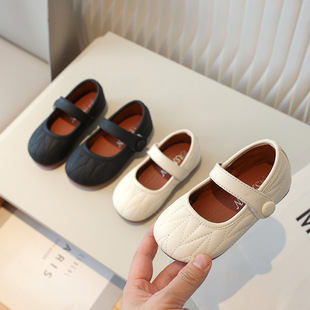 Детская обувь для кожаной обуви для принцессы для девочек для раннего возраста, в стиле Шанель, 3-6 лет, мягкая подошва