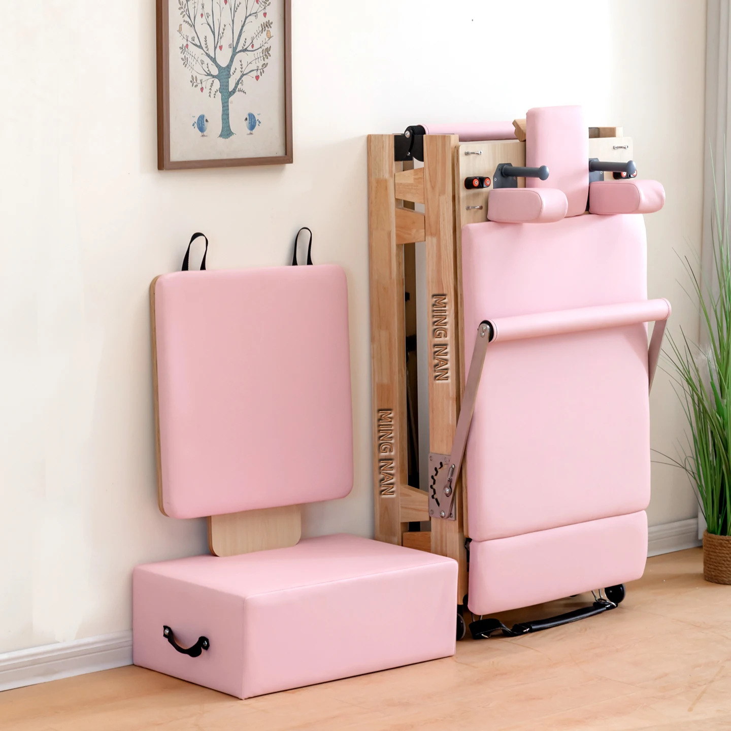 Cama de Pilates plegable, reformador móvil, equipo de fitness, reformador para el hogar, entrenador de yoga