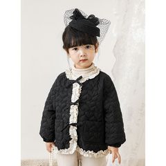 Wulibi's 2024 Winter New Collection: Cute Baby Girl's Cotton-Padded Coat with Ruffled Edges