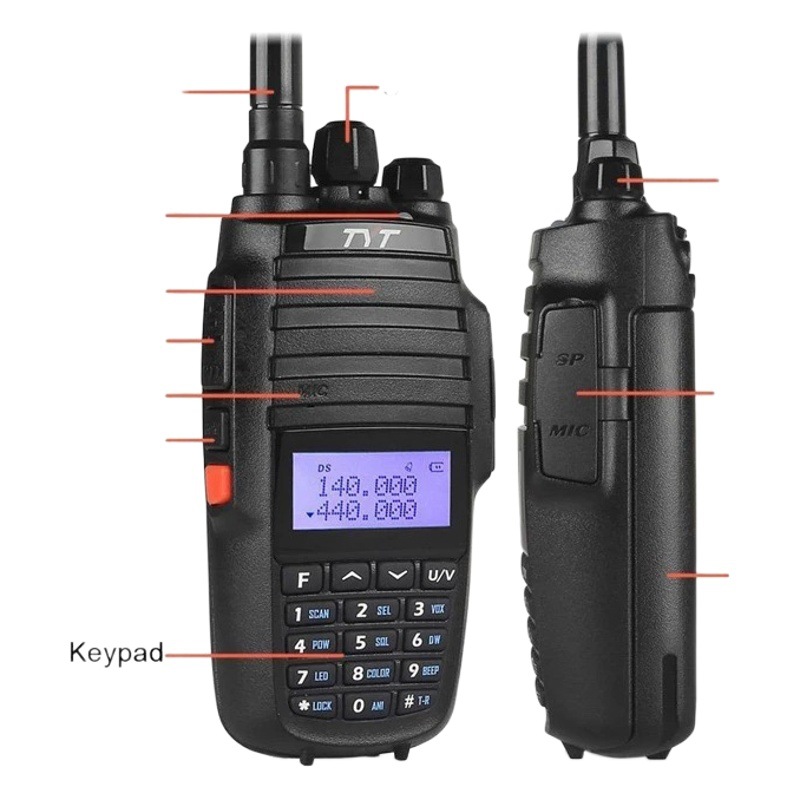 TYT teyitong TH-UV8000D inalámbrico FM walkie-talkie UV de doble segmento 10W de alta potencia al aire libre mesa de mano