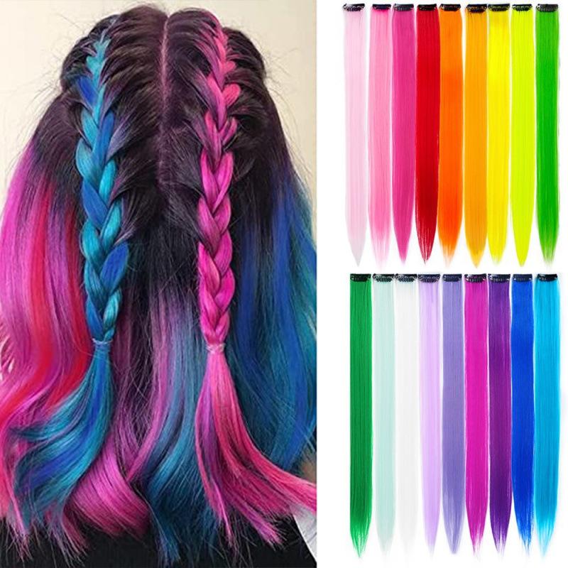 Invisible Seamless Color Gradient One-Piece Ear-Hanging Dyeing Medium-Length Straight Hair High-Temperature Silk Hair Extensions Wig Manufacturer in Stock Invisible Seamless Color Gradient One-Piece Ear-Hanging Dyeing Medium-Length Straight Hair High-Temperature Silk Hair Extensions Wig Manufacturer in Stock