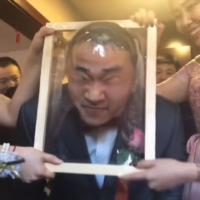 Suministros de boda Un conjunto completo de accesorios de juego completamente irreconocible