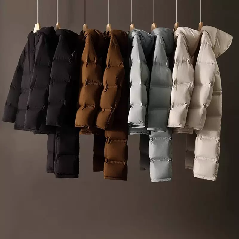 90白鹅绒短款/中长款羽绒服 连帽收腰鹅绒服高级感 冬季女装新款