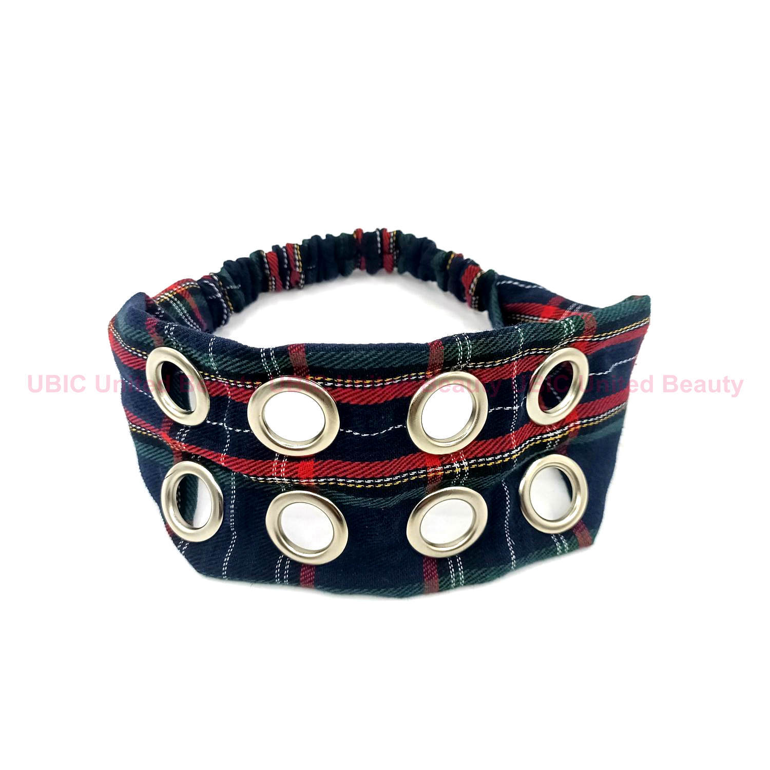 HW250602-37.5+6x9cm苏格兰布8气眼头带-I