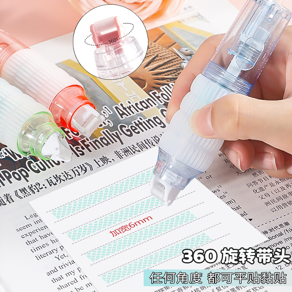 Presione el punto de movimiento dispensador de pegamento de gran capacidad contabilidad manual diy bolígrafo dispensador de pegamento puntual para estudiantes pegamento de doble cara pegamento manual