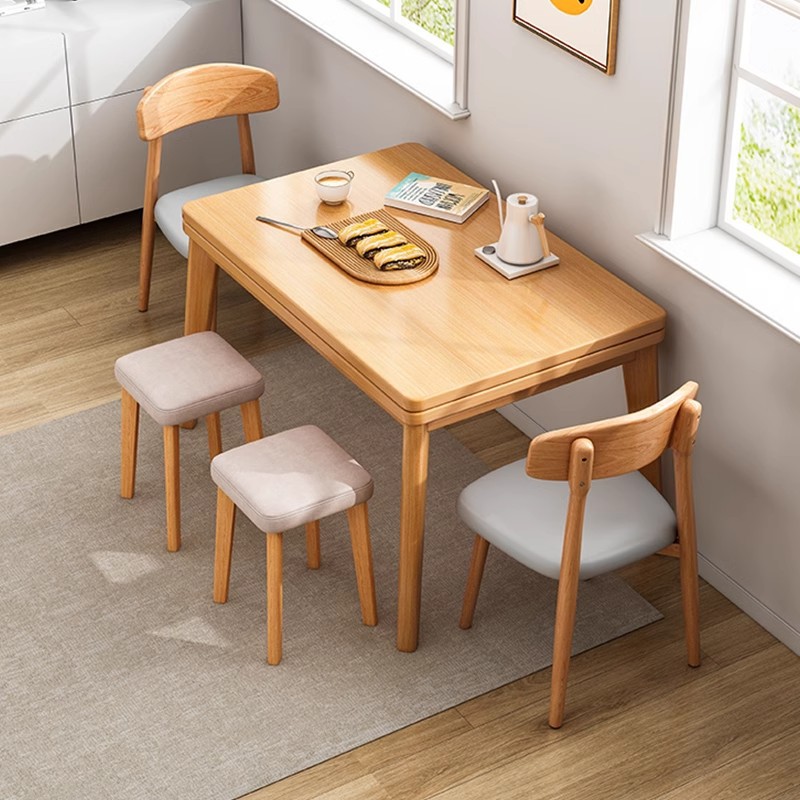 Mesa plegable de pequeña casa, mesa de comedor, mesa de comedor moderna y simple, mesa cuadrada doméstica nórdica simple