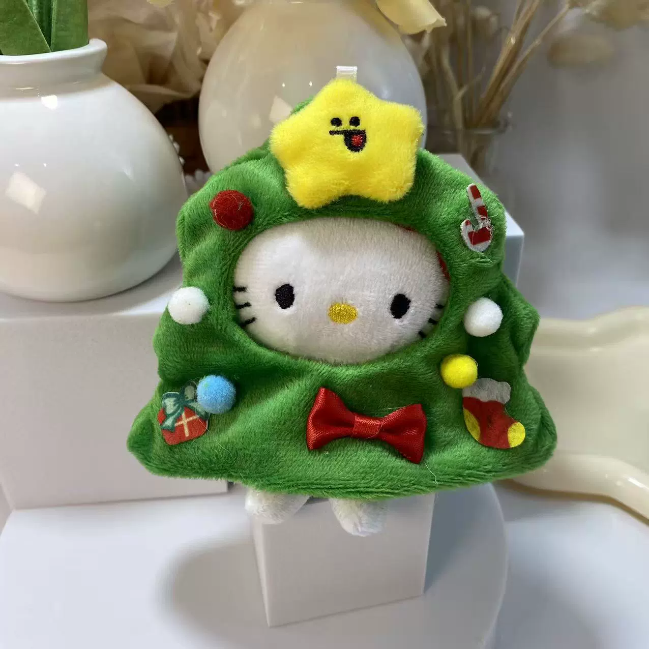 Hello Kitty, зелёная шапка, подвеска, кукла, шлем, подарок на день рождения