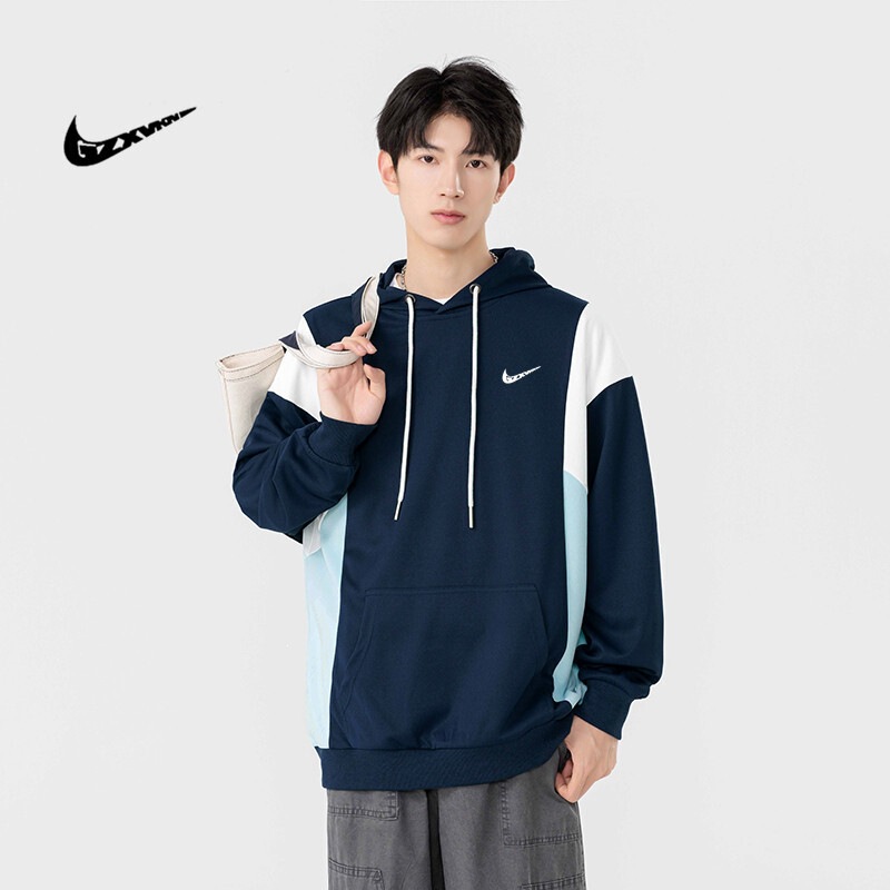 American-Style Dirty-Look Hoodie for Men, Spring and Autumn 2026 New Model, Color-Blocking, Loose Fit, Cool Streetwear Brand, Retro Hooded Jacket