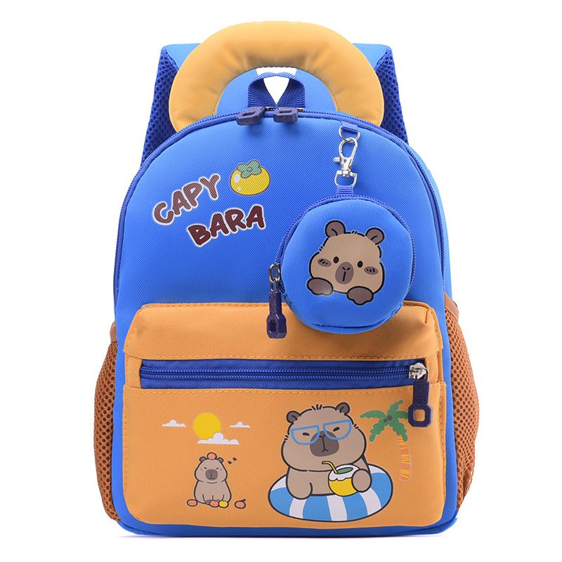 Mochila para niñas lindas, nueva mochila infantil Capibara, mochila transpirable para niños de 3 años y 5 años