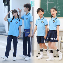 夏季小学生校服夏装幼儿园园服儿童班服设计新款运动校服厂家直供