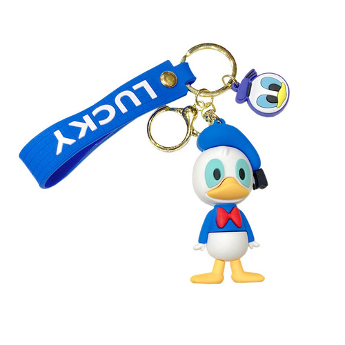 New cartoon 3D Mickey and Minnie figures keychain accessory for couples, bag and car keychain, perfect gift