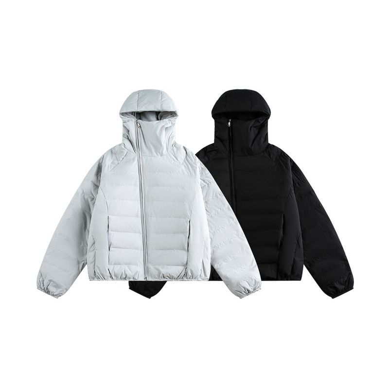 Winter down jacket with zipper