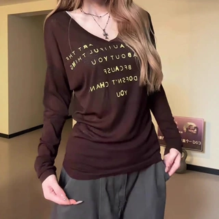 美式复古时尚微透薄款防晒罩衫T恤女夏季百搭长袖V领显瘦小衫上衣