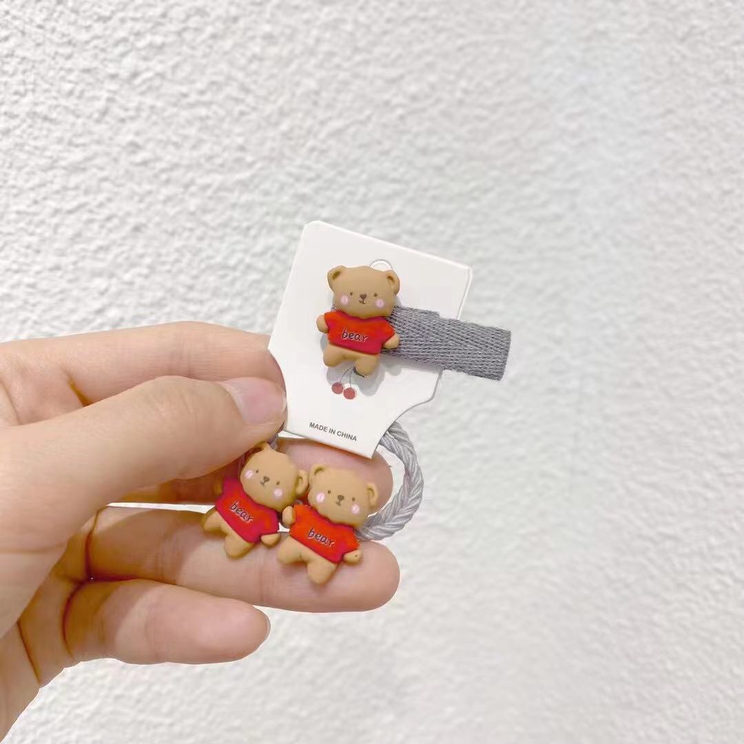 Lindo pequeño animal horquilla coreano ins Internet celebridad bebé horquilla pequeña banda de pelo no duele el pelo pequeño banda de goma flequillos clip