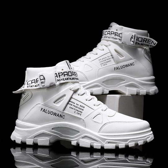Cross-border plus size Martin boots men's autumn and winter versatile round toe high-top trendy Martin boots men's military boots men's shoes