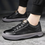 Кроссовки, трендовая спортивная универсальная повседневная обувь для отдыха, из натуральной кожи, осенние, мягкая подошва