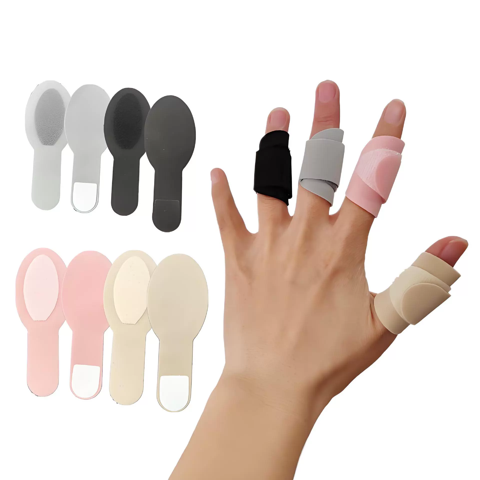 Ремешок для защиты пальцев на палец, удобный с регулировкой на десять пальцев, липучка, многоразовая универсальная защита пальцев, черный