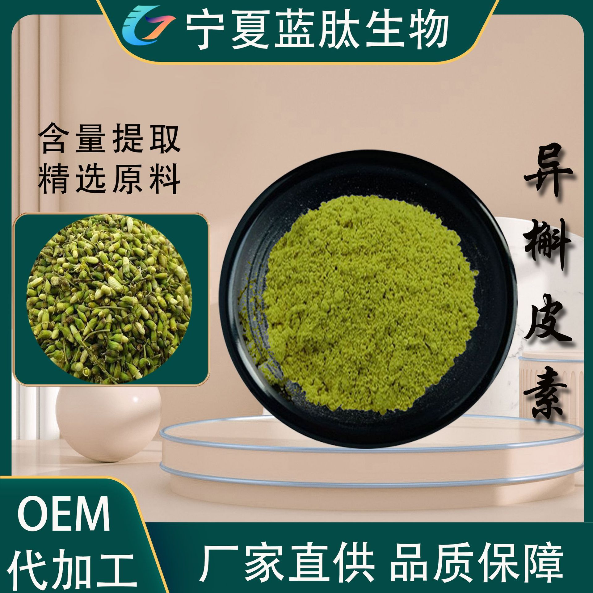 异槲皮素98% 厂家直供槐米提取物482-35-9食品级原料异槲皮苷包邮