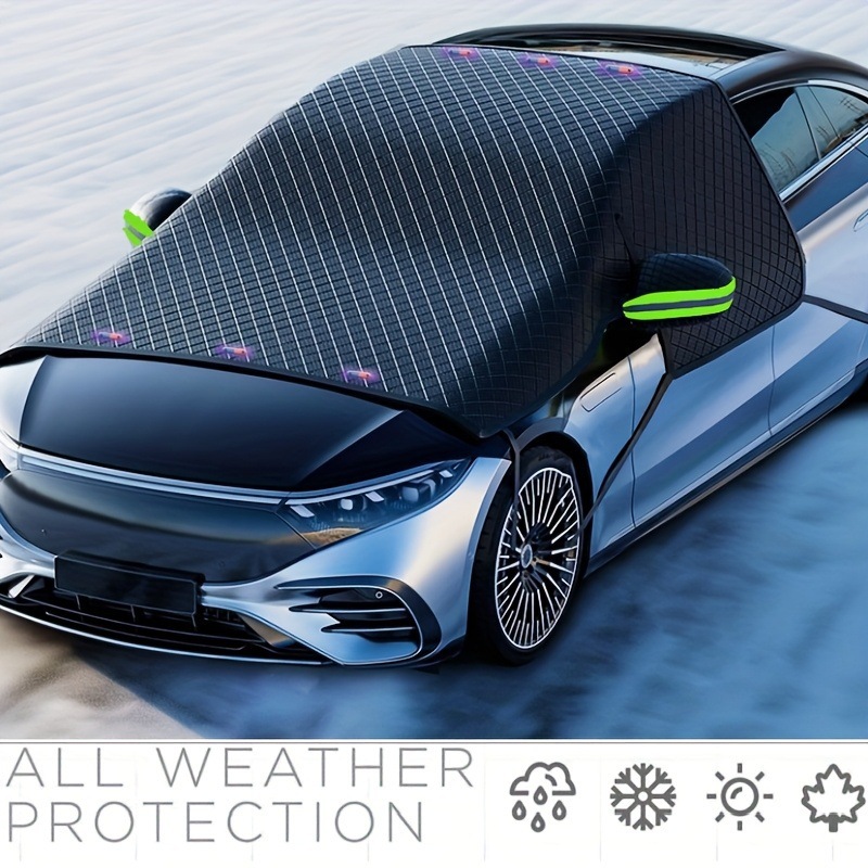 Cross-border best-selling car snow cover, winter anti-snow and anti-freeze half-cover car cover, front windshield sun protection magnetic snow cover