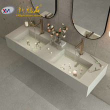 工厂定制中式极简风混泥土一体式洗手池洗手盆轻奢风水泥台盆挂盆