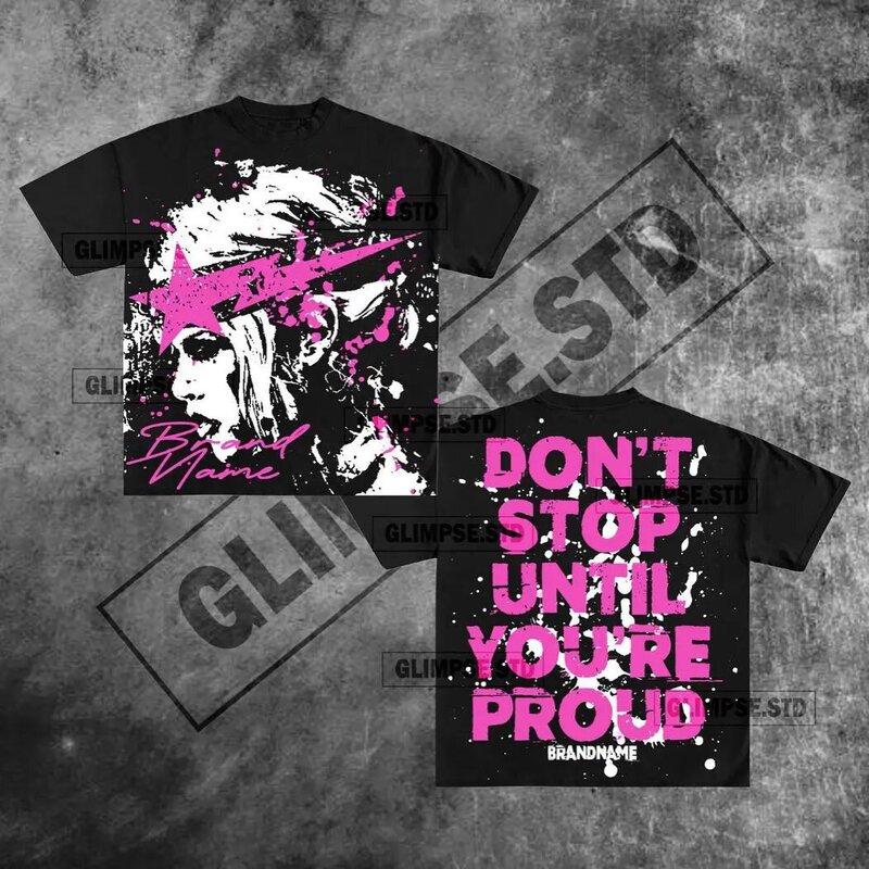 American-Style Graphic T-Shirts, Oversized Y2K Tops, Korean Gothic T-Shirts, Couple's Retro New Sweatshirts, Wholesale from Manufacturer