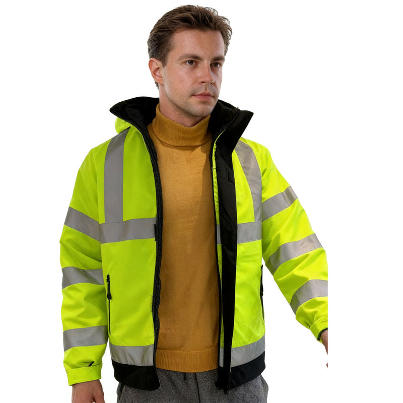 Manufacturer's Detachable Thickened Double-Layer Anti-Puncture Reflective Softshell Jacket, Soft, Waterproof, Windproof, Oil-Proof, and Cut-Resistant Manufacturer's Detachable Thickened Double-Layer Anti-Puncture Reflective Softshell Jacket, Soft, Waterproof, Windproof, Oil-Proof, and Cut-Resistant