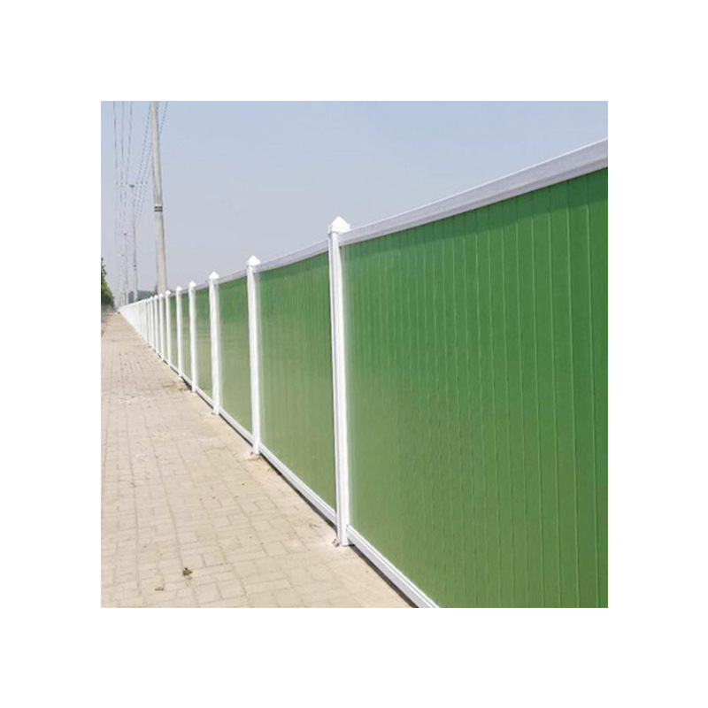厂家现货供应彩钢围挡 施工铁皮临时围挡蓝色小草绿铁皮彩钢围挡