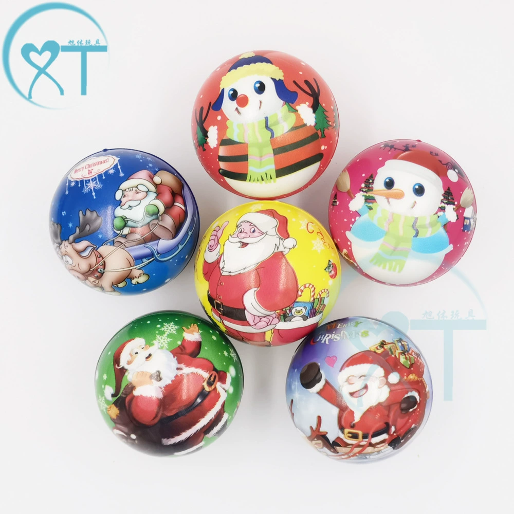 Новый трансграничный Рождественский вентиляционный ПУ губка давление мяч Рождественский Шар Из Пенополиуретана декомпрессия 63 ММПУ мяч Горячая Распродажа