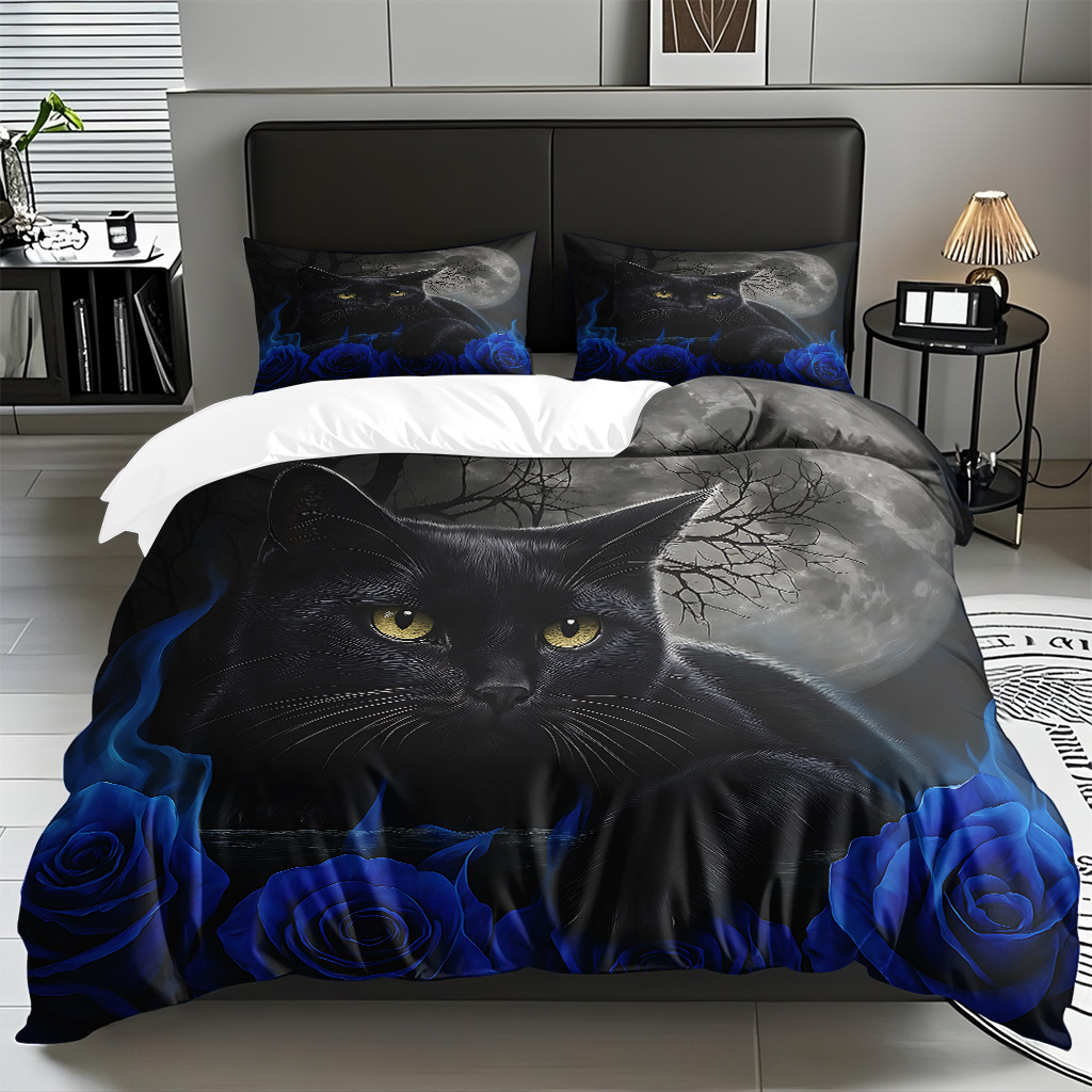 Kit de edredón de impresión digital para gatitos de piel directa a la fábrica puede llevar TEMU / JIT