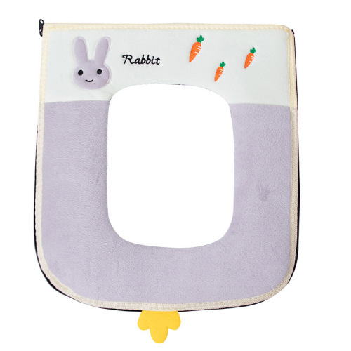 Square Toilet Seat Cushion for All Seasons, Zippered Design, Waterproof, Cute & Popular—Perfect for Home Use in Winter