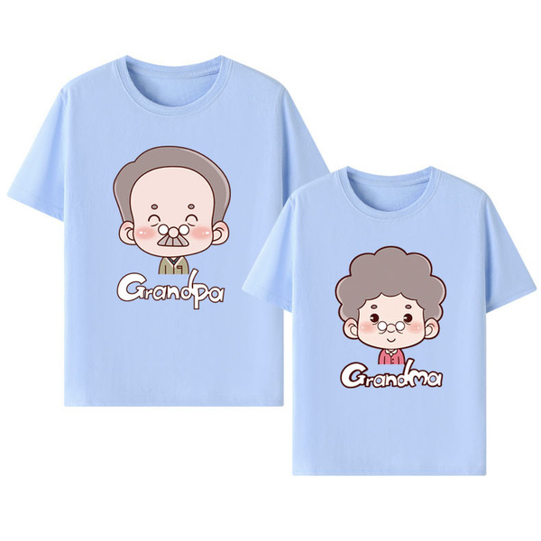 Summer cotton short sleeve T-shirt with a round collar